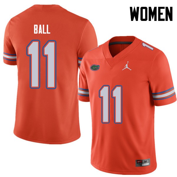 Jordan Brand Women #11 Neiron Ball Florida Gators College Football Jerseys Orange